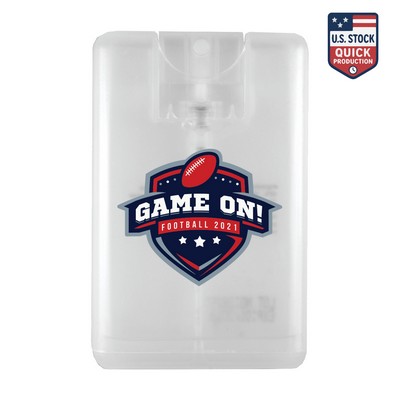 Credit Card Style 20ml (0.64oz) Hand Sanitizer Spray – 75% Alcohol with Custom Label