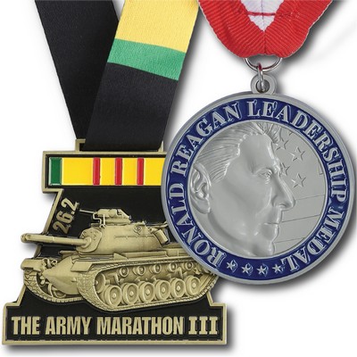 1 3/4" (1.75") Custom Cast Single Sided 3-D Medal